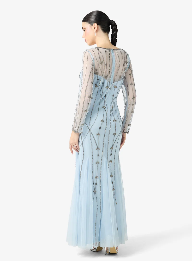 Namshi x  Embellished Dress In Mermaid Cut for Women | Best Price UAE